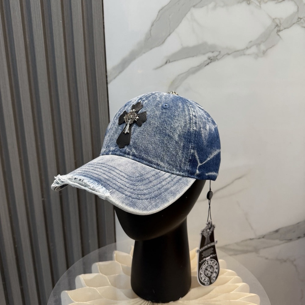 크롬하츠 워싱 데님 베이스볼 캡