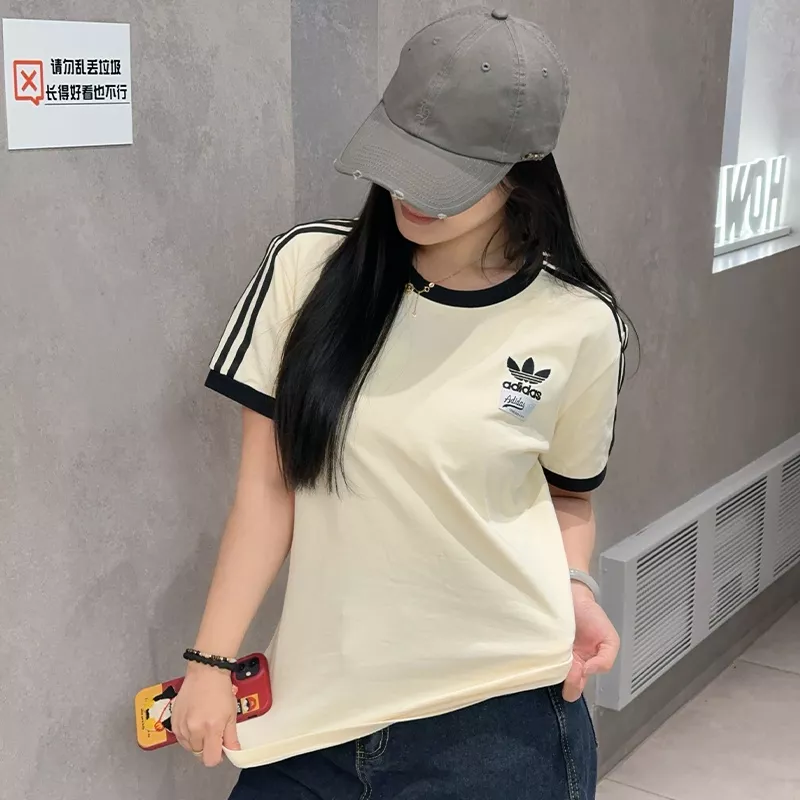 아디다스 삼선 포인트 라운드 반팔 상의 상세 이미지 11