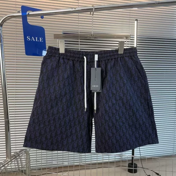 디올 워싱 로고 패턴 밴딩 반바지