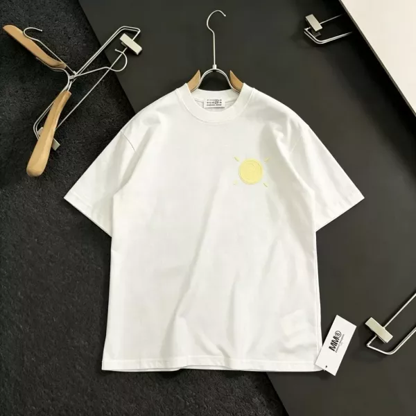 메종마르지엘라 선 프린팅 코튼 반팔 상의