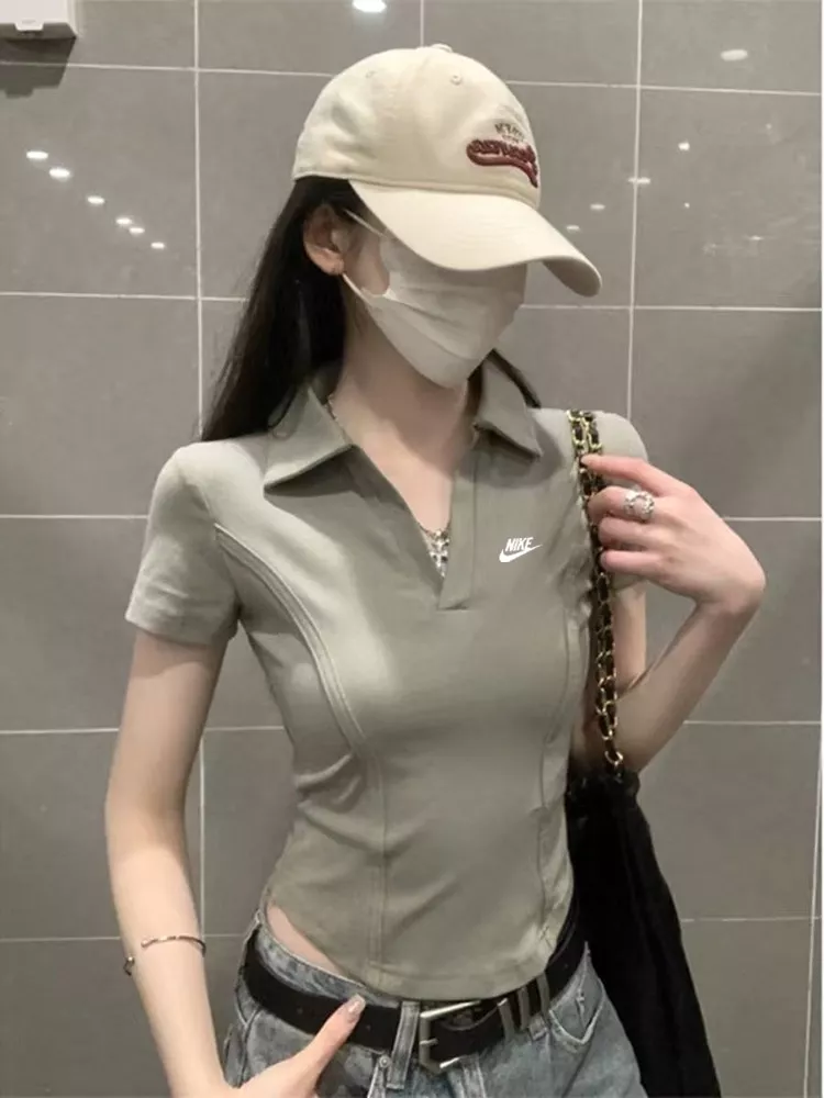 나이키 여성 슬림핏 폴로 반소매 상의 상세 이미지 14