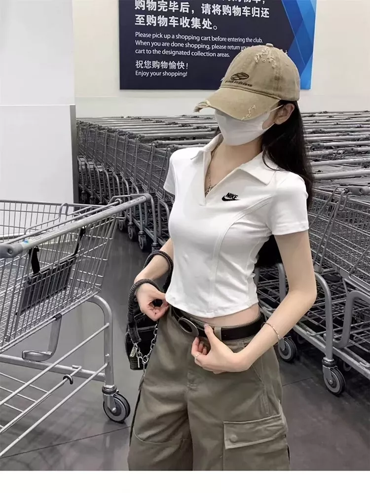 나이키 여성 슬림핏 폴로 반소매 상의 상세 이미지 15