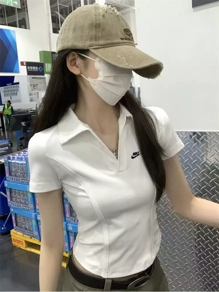 나이키 여성 슬림핏 폴로 반소매 상의 상세 이미지 13