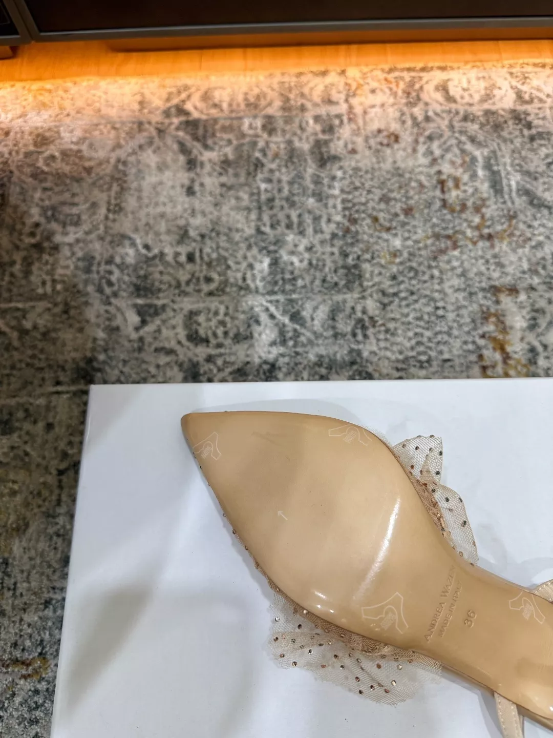 안드레아와젠 수입 레이스 디테일 수제 샌들 상세 이미지 8