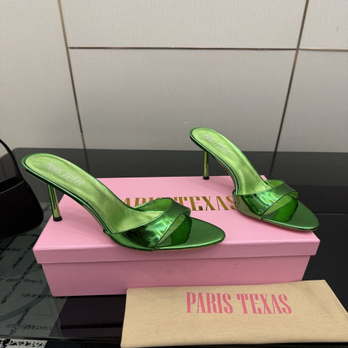 파리스텍사스 에나멜 오픈토 뮬 힐