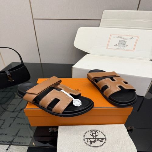 에르메스 컬러 블록 비치 슬라이드