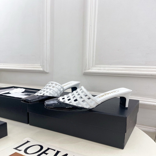 샤넬 더블C 위빙 오픈워크 스퀘어토 뮬