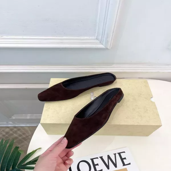 더로우 미니멀 스퀘어토 플랫 반슬리퍼