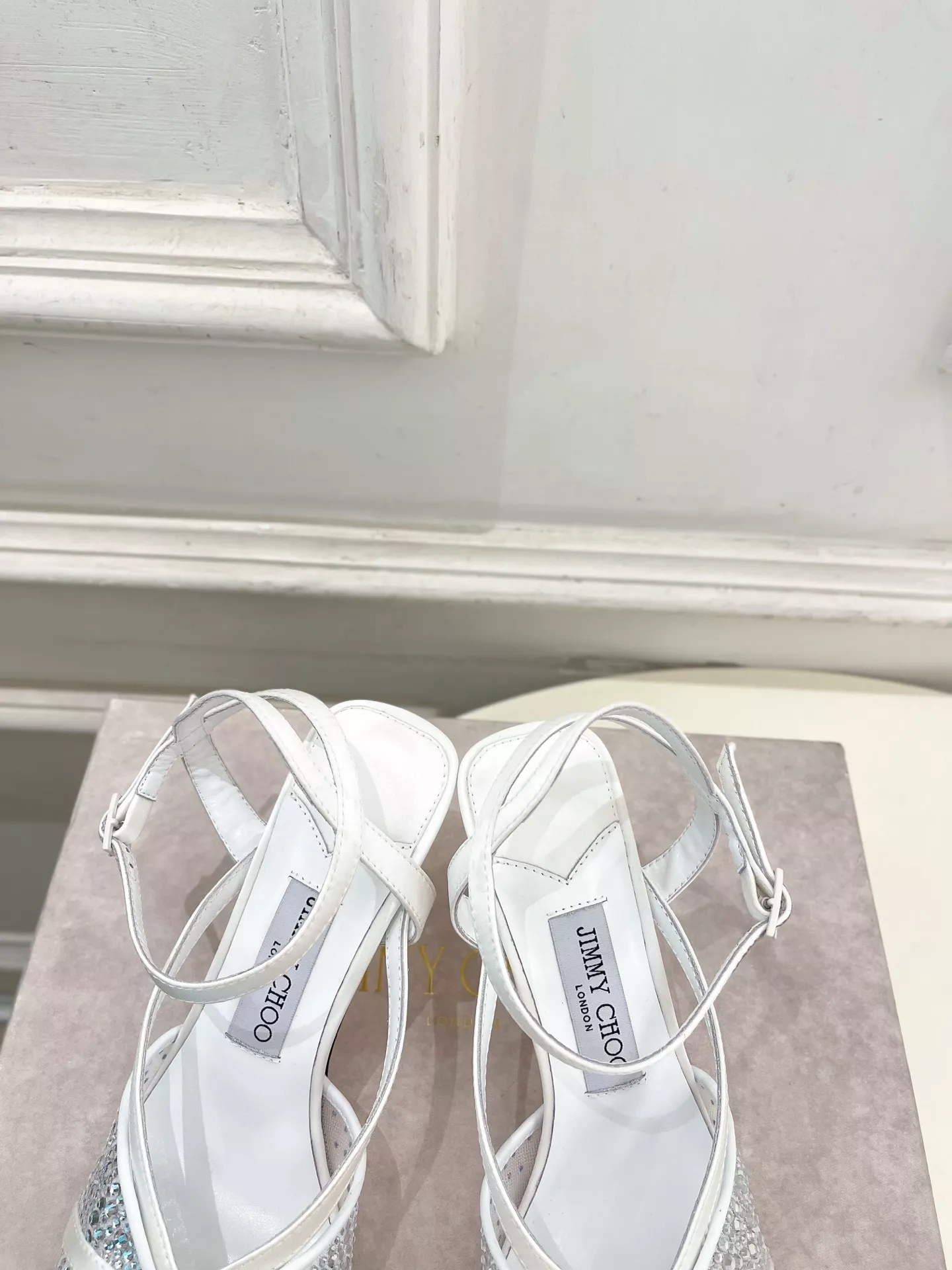 지미추 큐빅 장식 메쉬 스트랩 샌들 상세 이미지 7