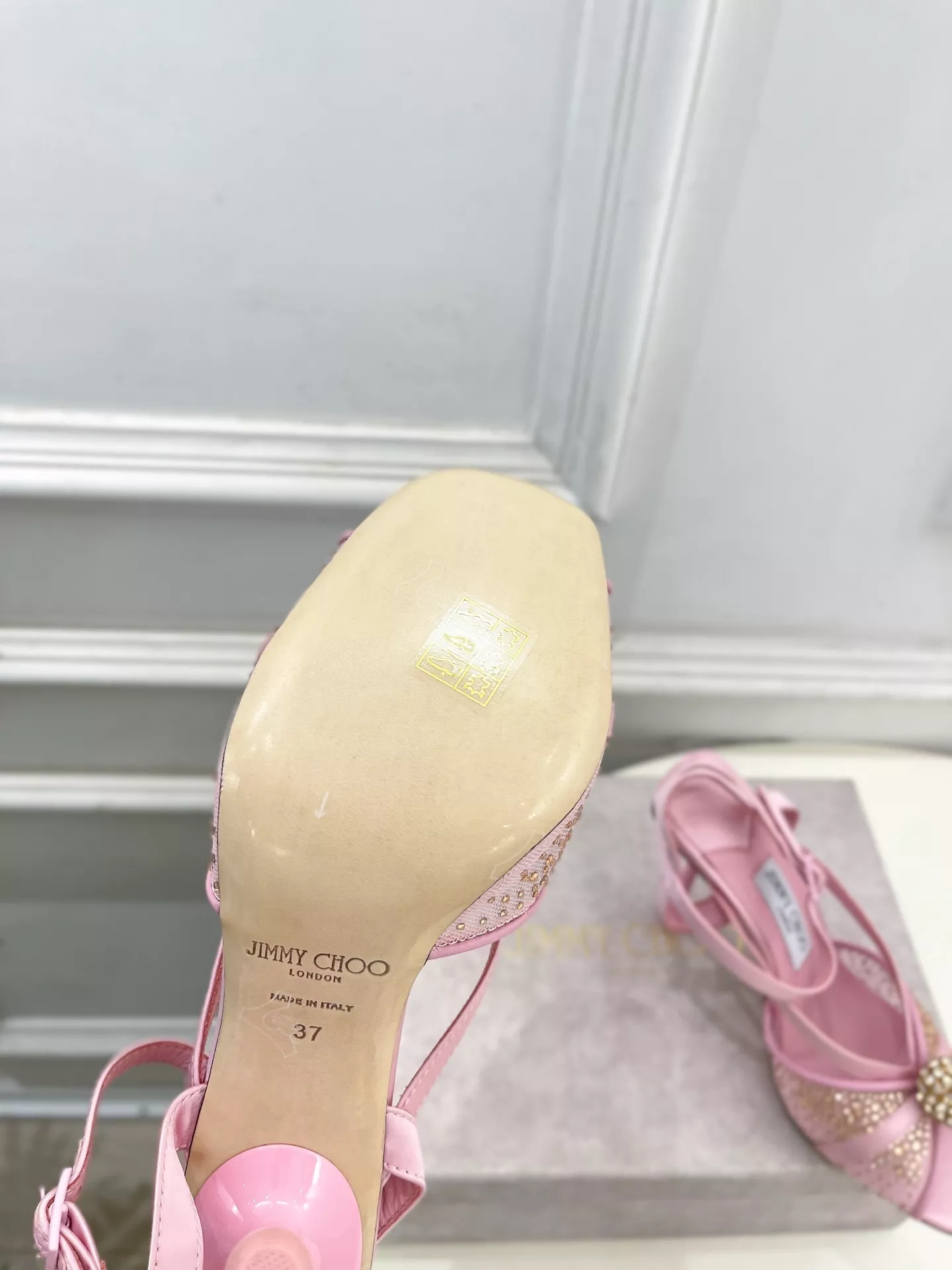 지미추 큐빅 장식 메쉬 스트랩 샌들 상세 이미지 9