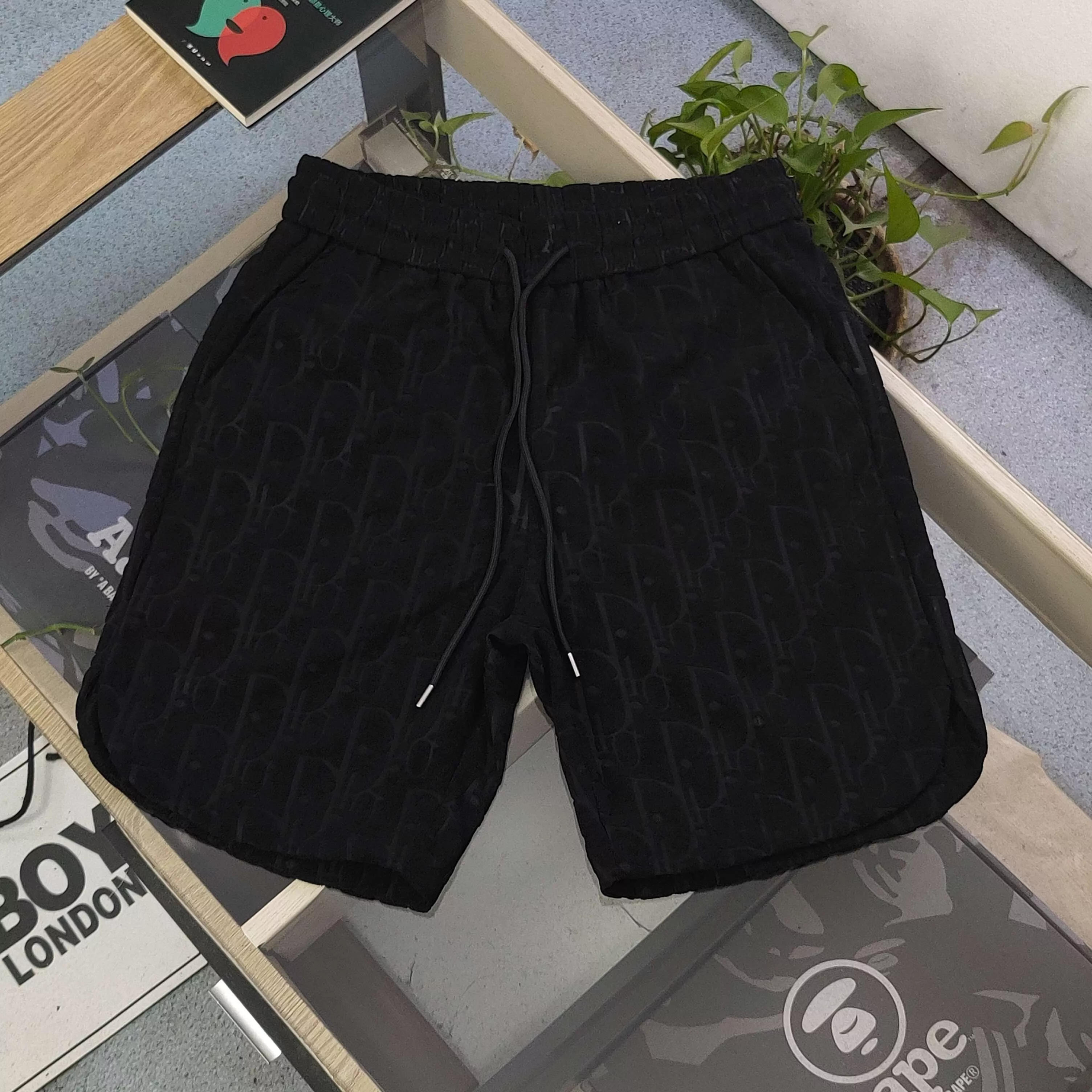 디올 로고 자카드 코튼 쇼츠 상세 이미지 2