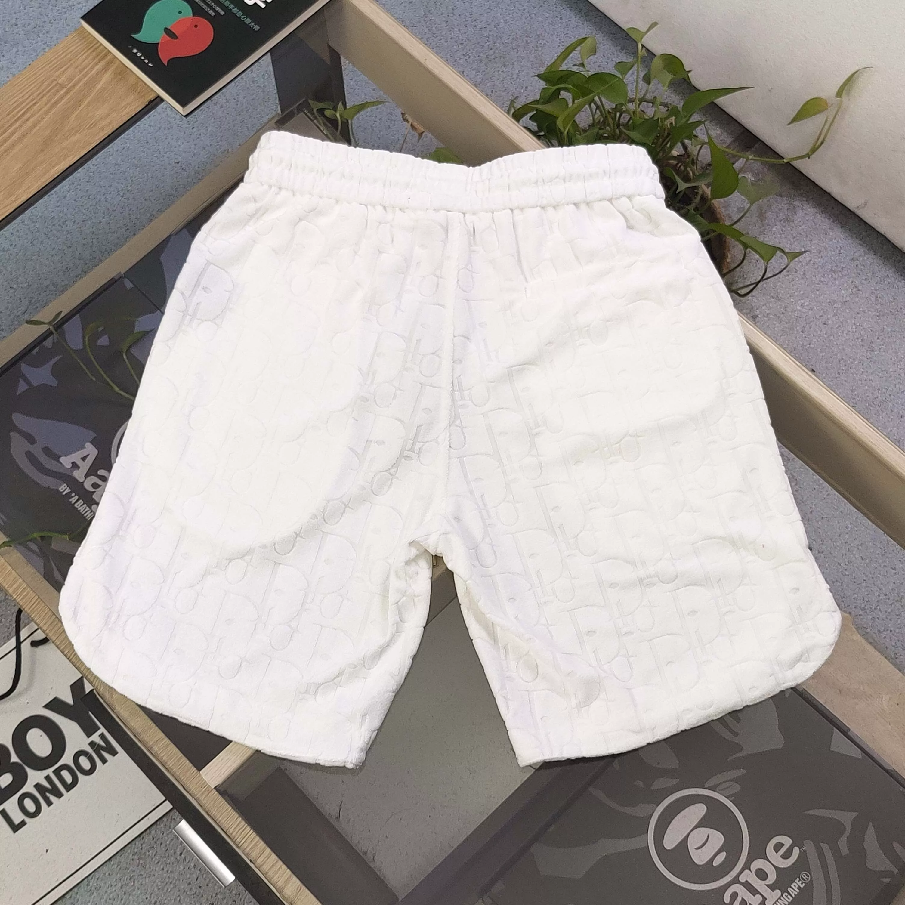디올 로고 자카드 코튼 쇼츠 상세 이미지 3
