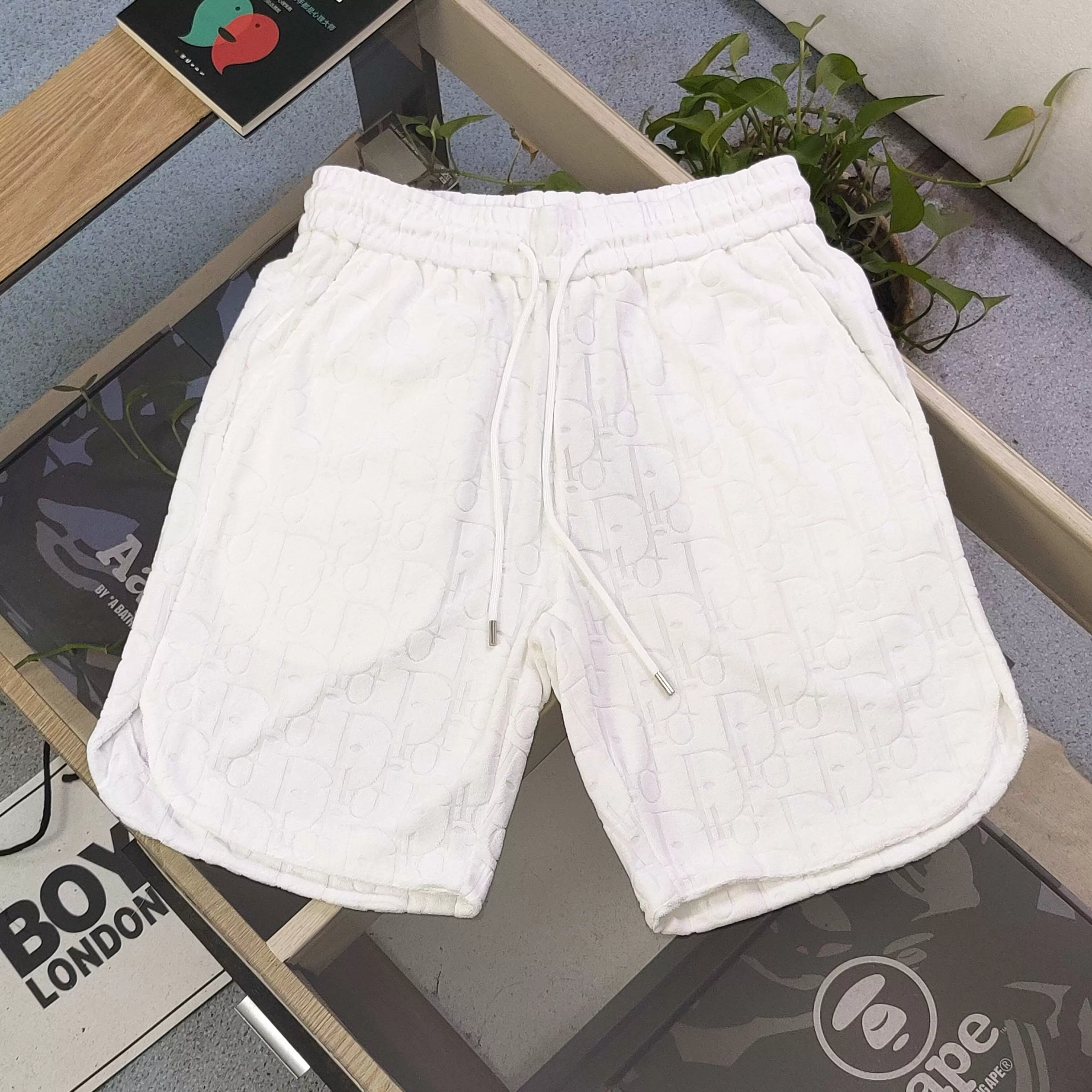 디올 로고 자카드 코튼 쇼츠 상세 이미지 1