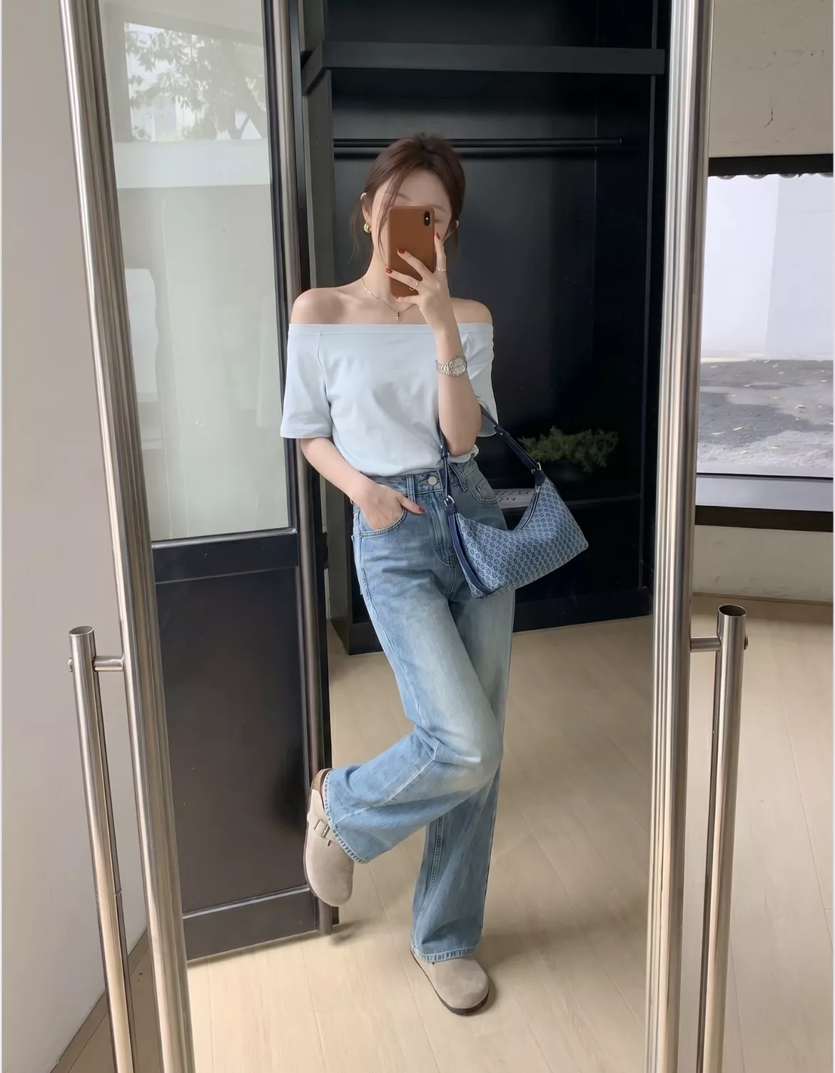 디소나 자카드 패턴 언더암 백 상세 이미지 55