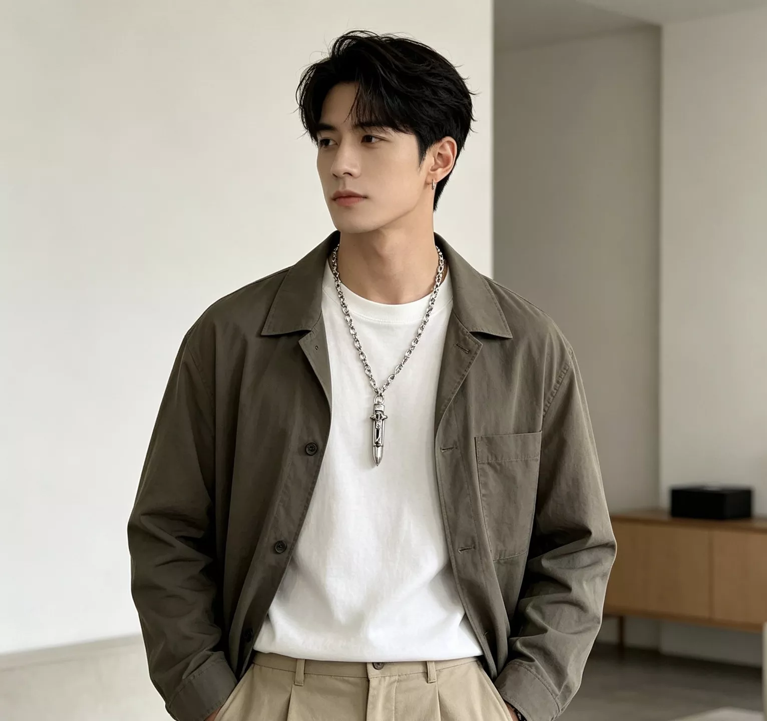 발렌시아가 빈티지 무드 체인 장식 네크리스 상세 이미지 3