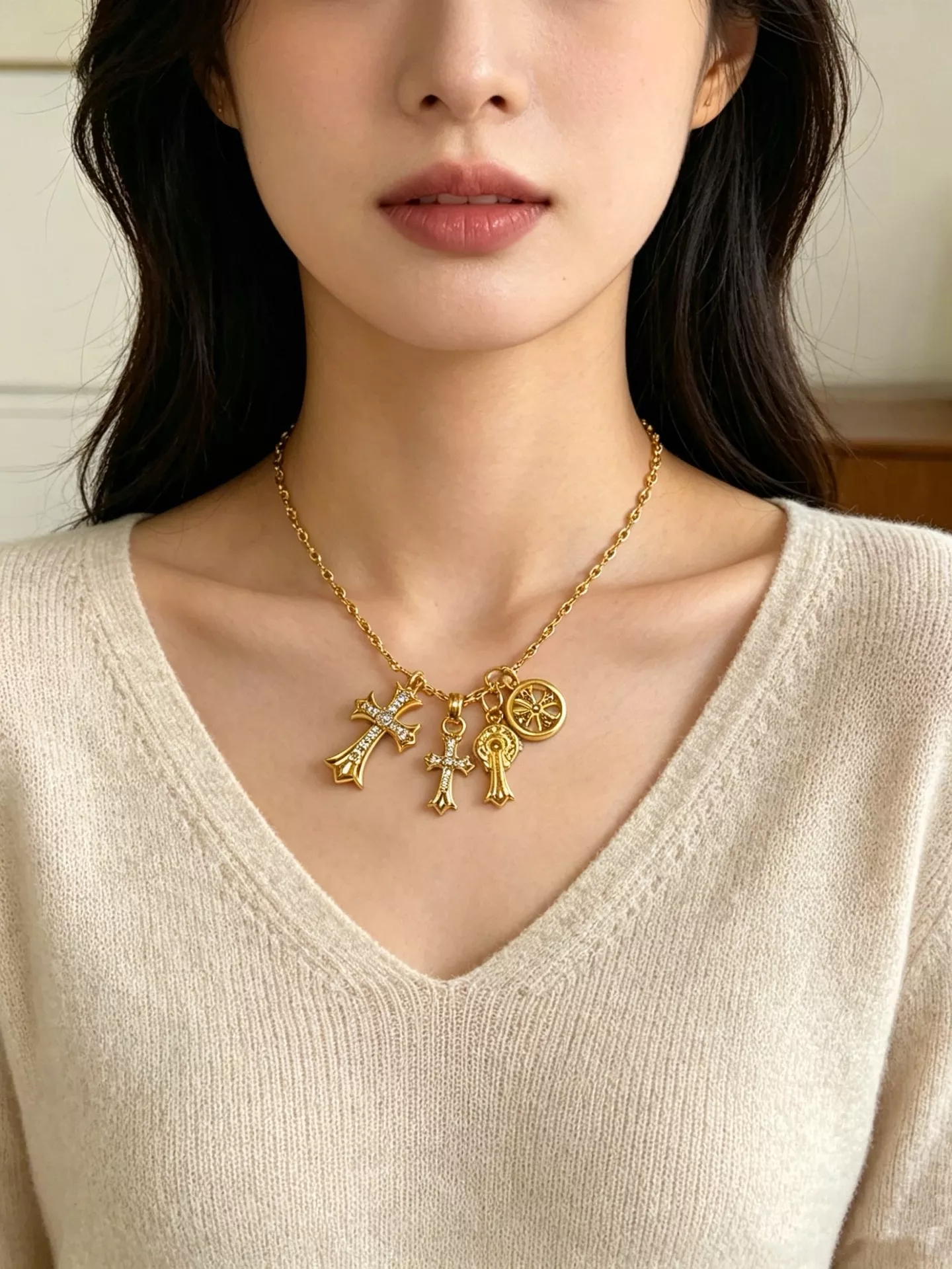 크롬하츠 십자가 펜던트 체인 액세서리 상세 이미지 9