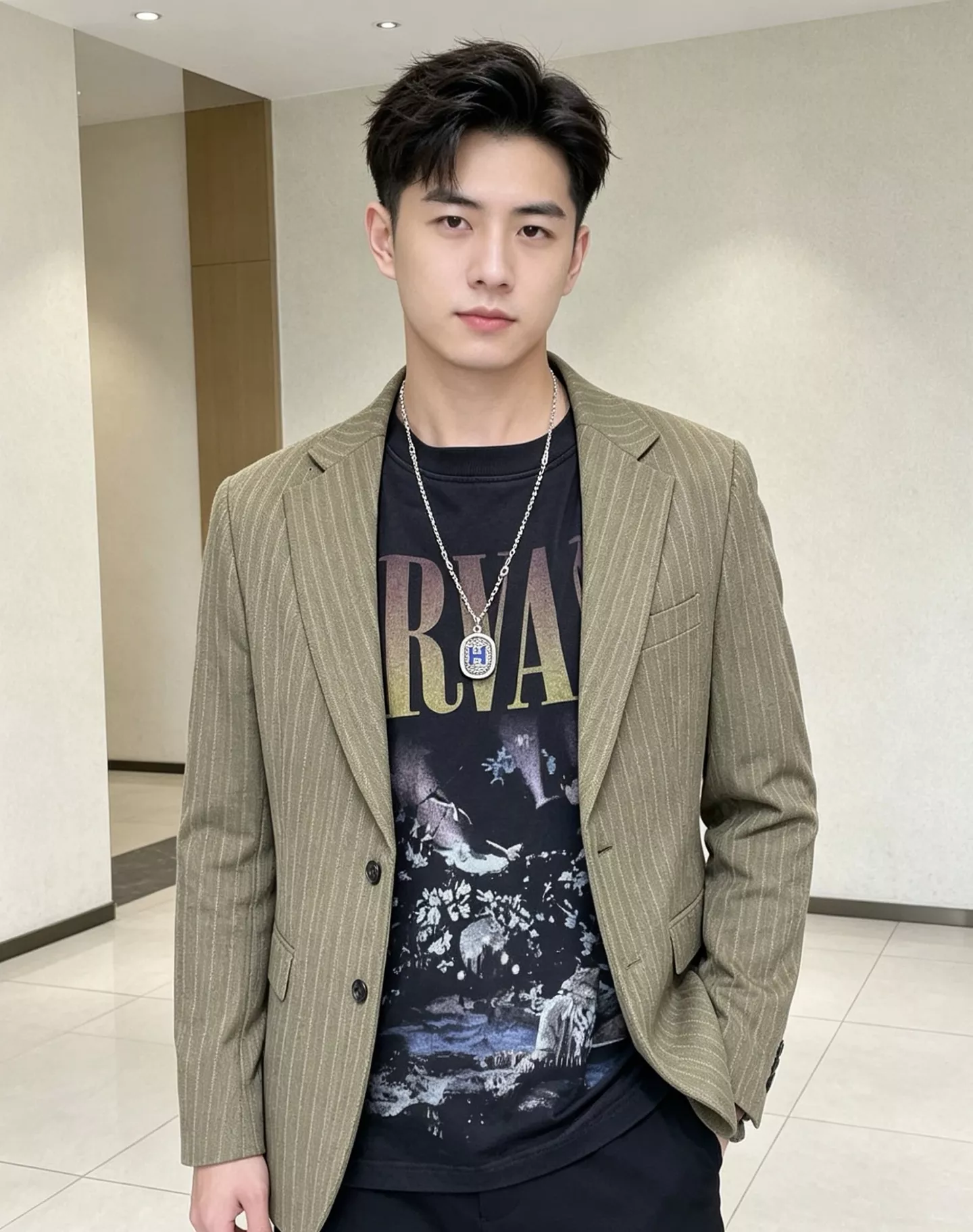 에르메스 돼지코 모티브 체인 장식 목걸이 상세 이미지 3