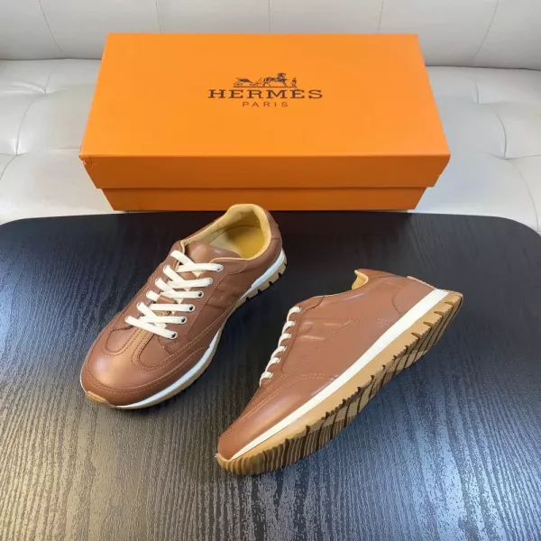 에르메스 나파 카프스킨 캐주얼 스니커즈