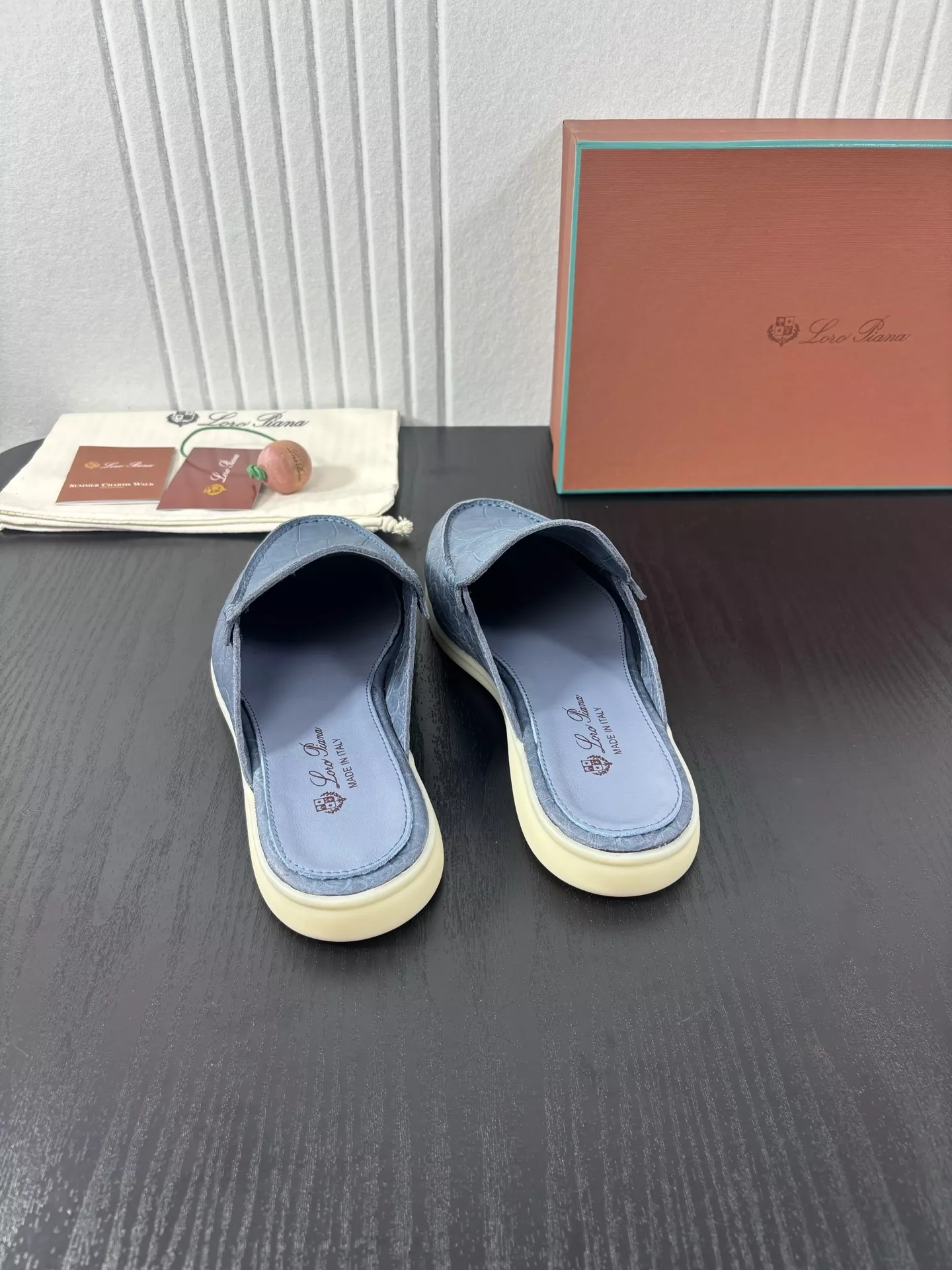 로로피아나 남성 캐주얼 스톤 카프스킨 슈즈 상세 이미지 8