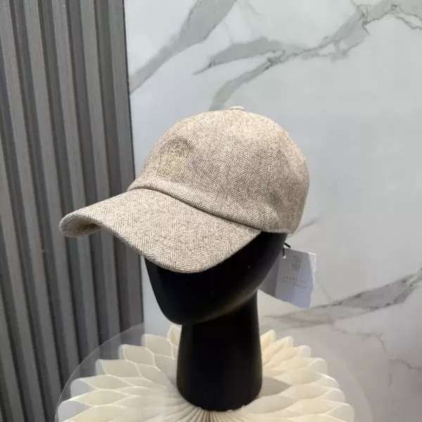 브루넬로쿠치넬리 헤링본 패턴 베이스볼 캡