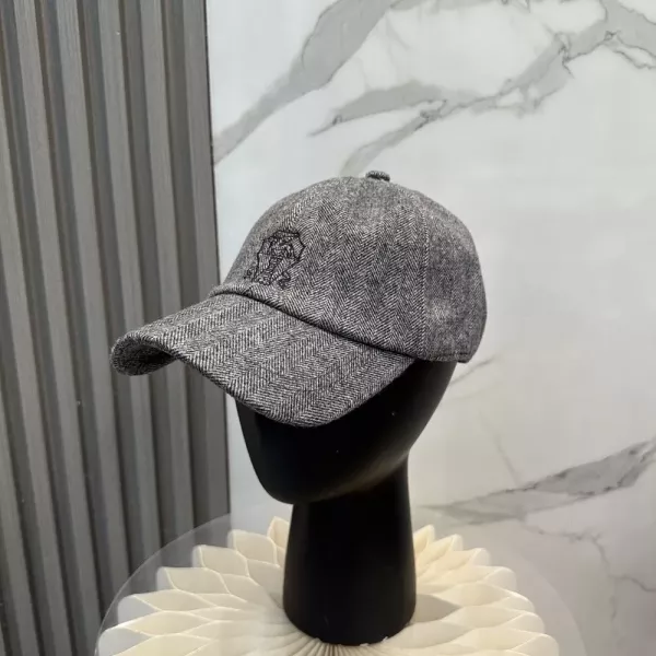 브루넬로쿠치넬리 헤링본 패턴 베이스볼 캡