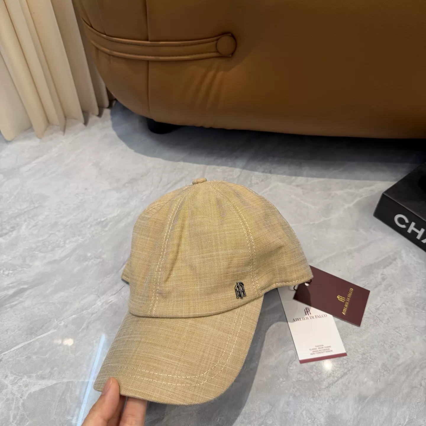 아틀리에디팔코 린넨 캐주얼 캡 모자 상세 이미지 2