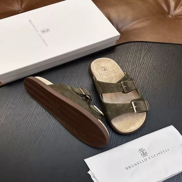 브루넬로쿠치넬리 워시드 스웨이드 어반 슬라이드