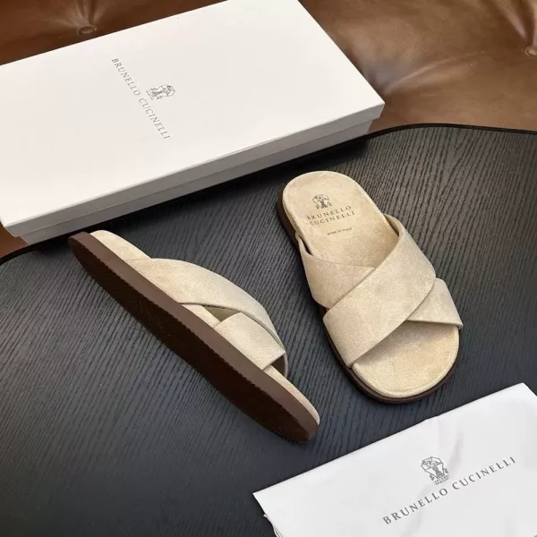 브루넬로쿠치넬리 워시드 스웨이드 어반 슬라이드