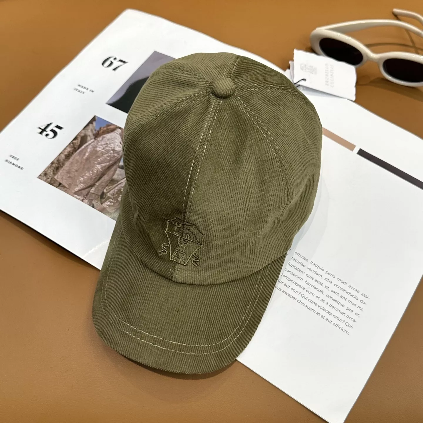 브루넬로쿠치넬리 코듀로이 베이스볼 캡 상세 이미지 6