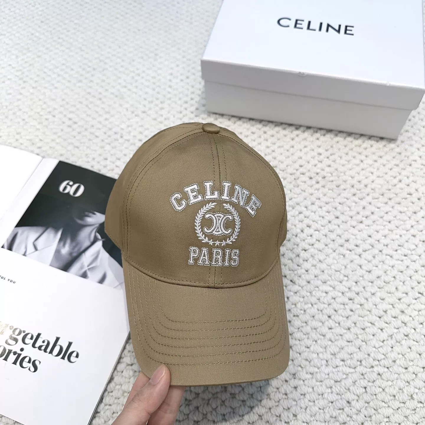셀린느 심플 레터링 C 로고 캡 상세 이미지 2