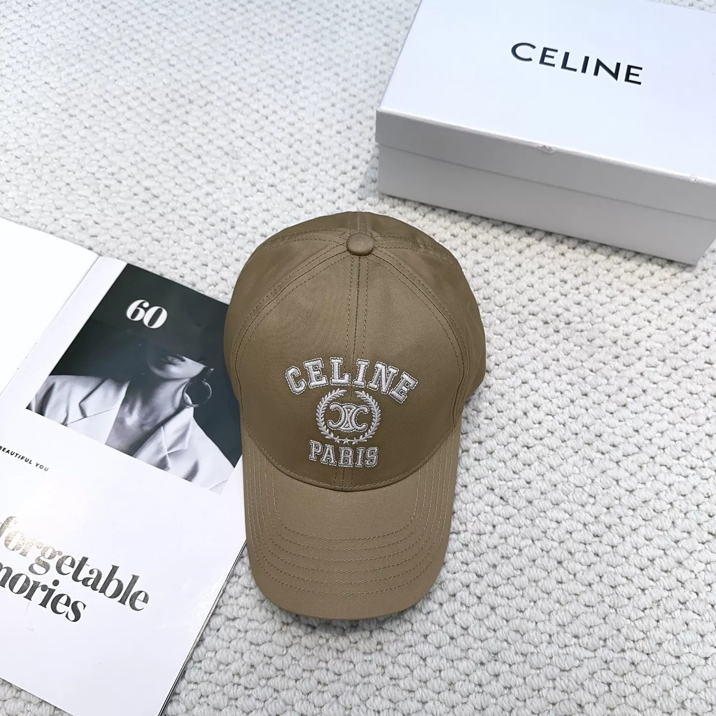 셀린느 심플 레터링 C 로고 캡 상세 이미지 1