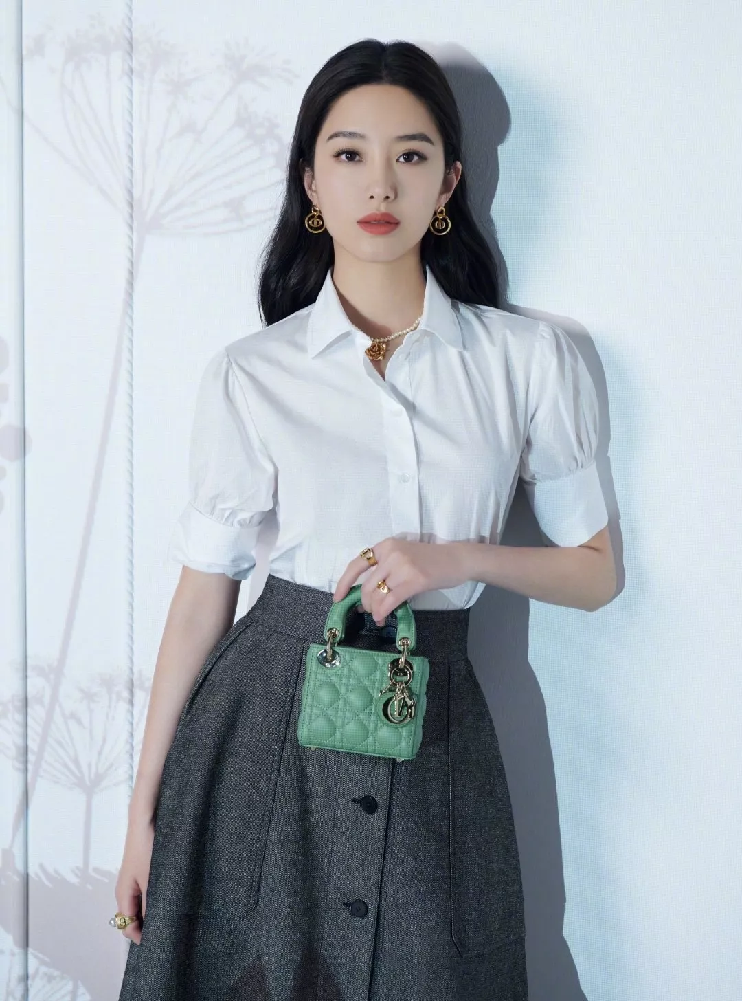 디올 CD 레터링 더블 링 이어링 상세 이미지 10