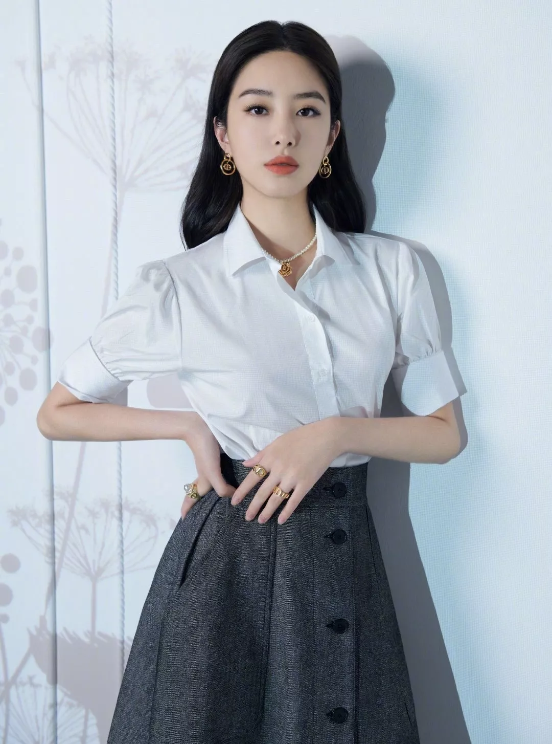 디올 CD 레터링 더블 링 이어링 상세 이미지 12