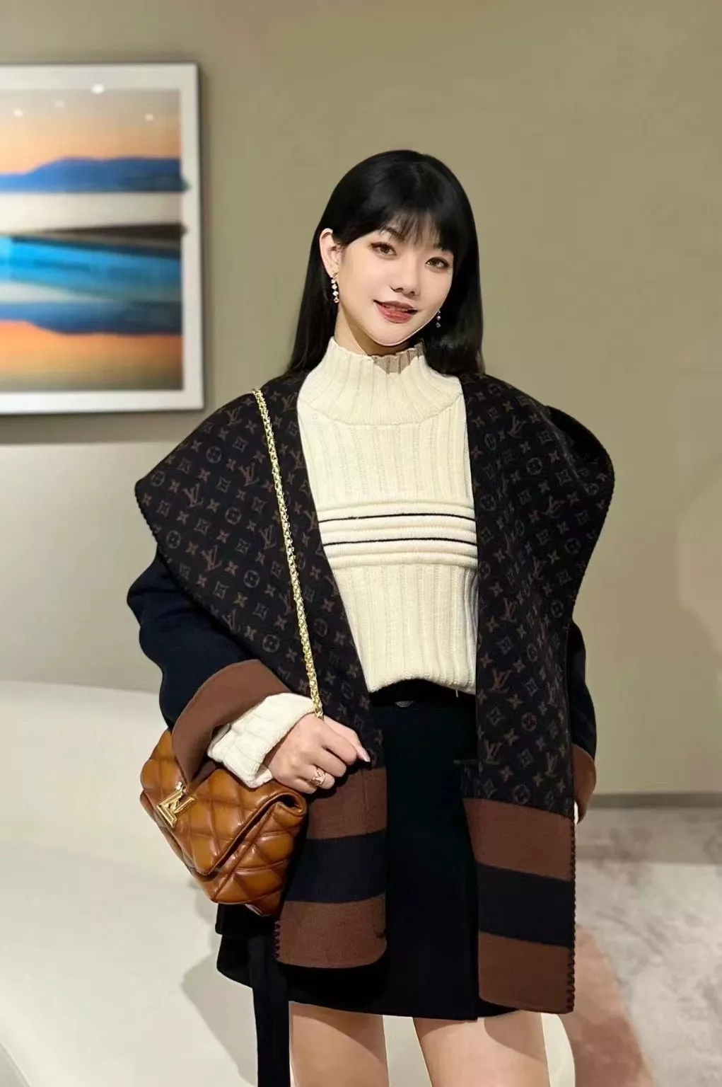 루이비통 핑크 크리스탈 태슬 이어링 상세 이미지 13