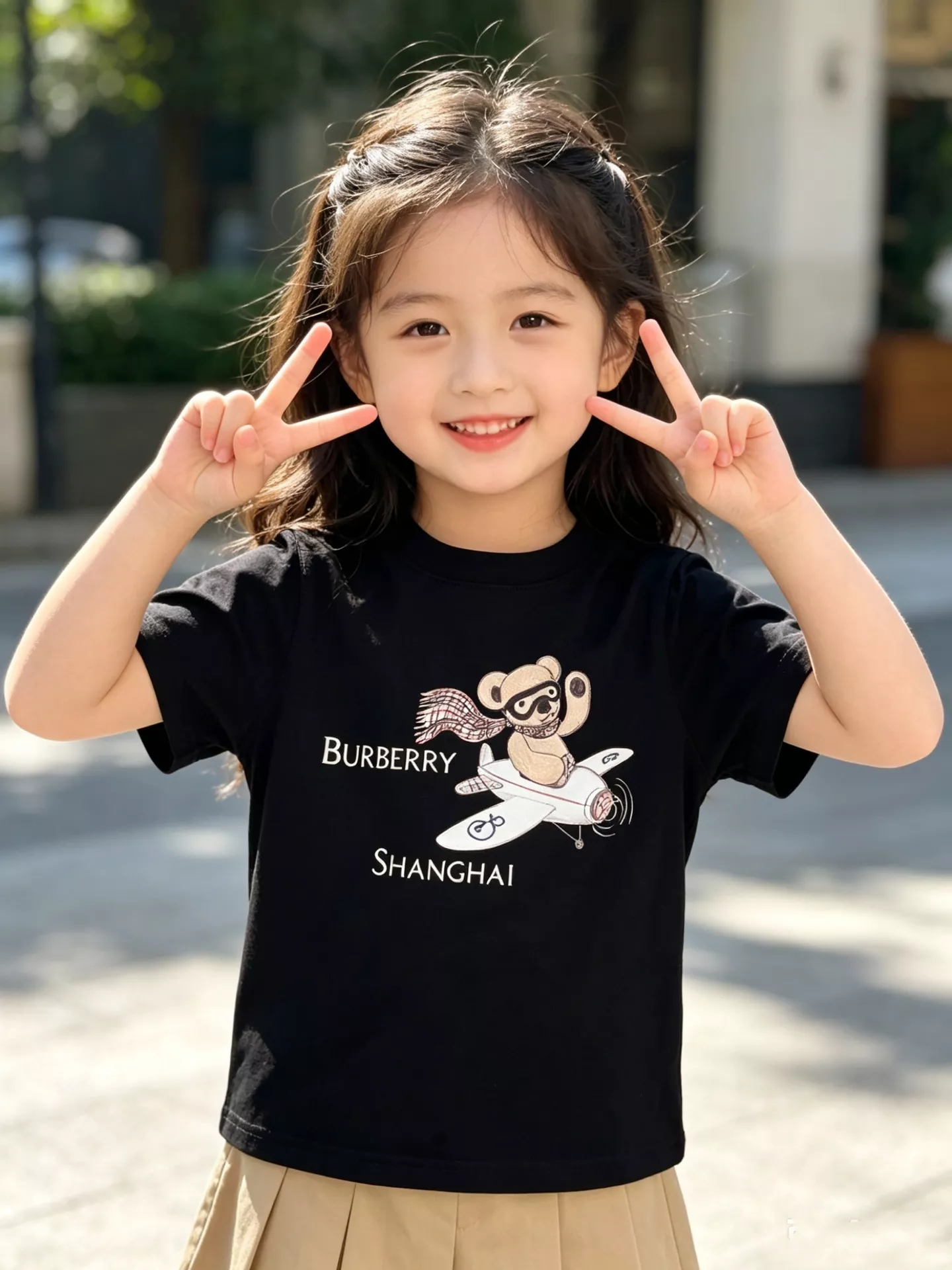 버버리 파일럿 베어 상하이 프린트 코튼 티셔츠 상세 이미지 34