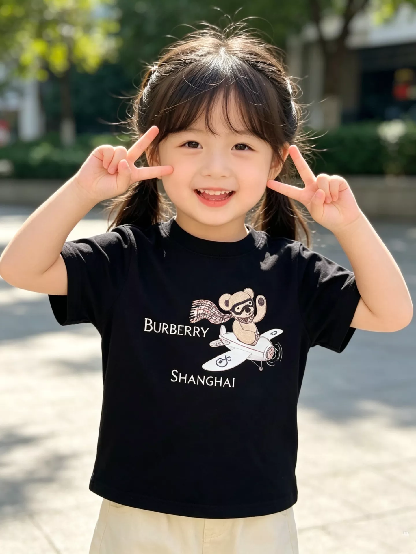 버버리 파일럿 베어 상하이 프린트 코튼 티셔츠 상세 이미지 30