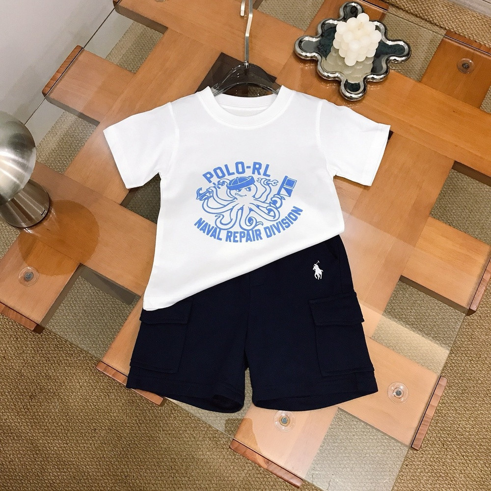 랄프로렌 폴로 스타일 반소매 상하의 구성