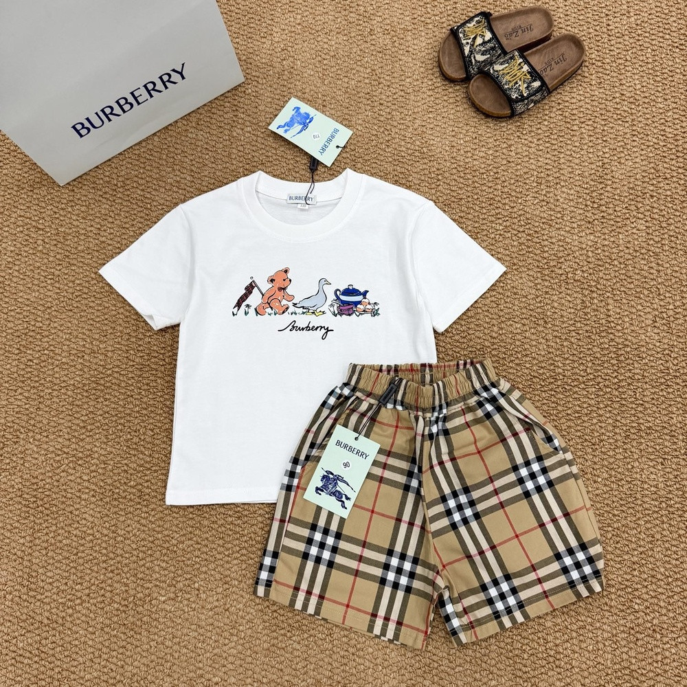 버버리 키즈 반소매 상하복 세트