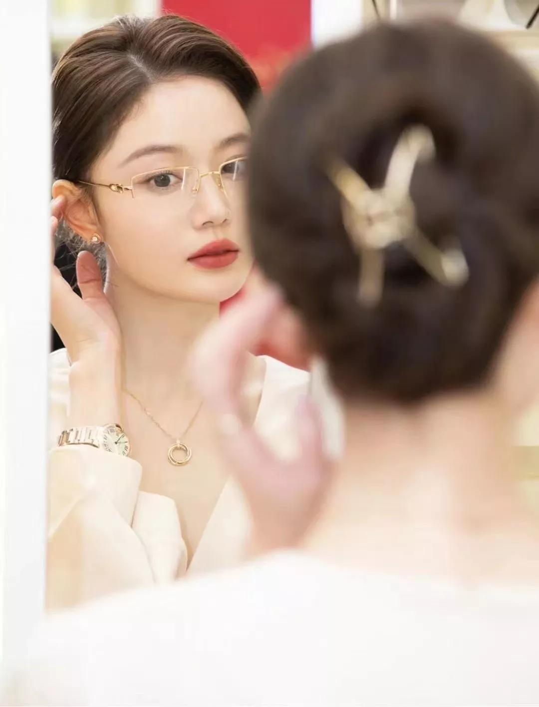까르띠에 클래식 C 라인 반무테 광학 안경테 상세 이미지 31