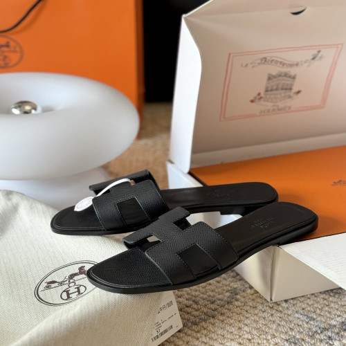에르메스 오란 스타일 H 컷아웃 오픈토 슬리퍼
