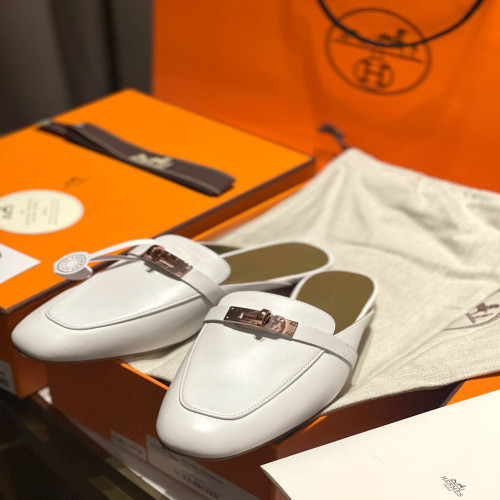 에르메스 켈리 버클 장식 뮬 슈즈