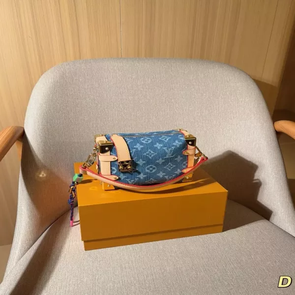 루이비통 데님 소프트 박스 스타일 백