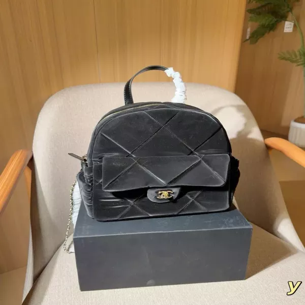 샤넬 벨벳 퀼팅 더블 숄더백
