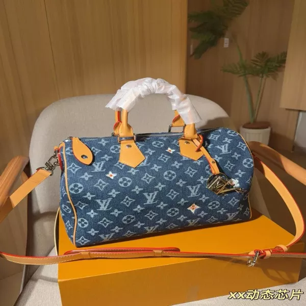 루이비통 클래식 데님 모노그램 여행 가방
