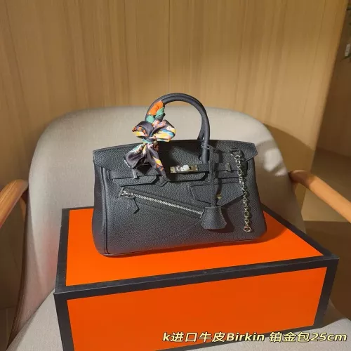 에르메스 포켓 지퍼 장식 버킨 스타일 백