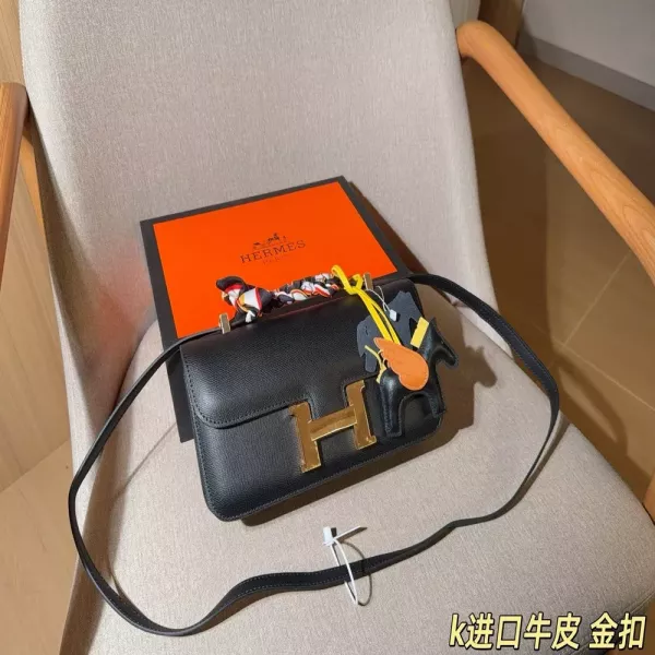 에르메스 금장 포인트 소가죽 숄더형 백