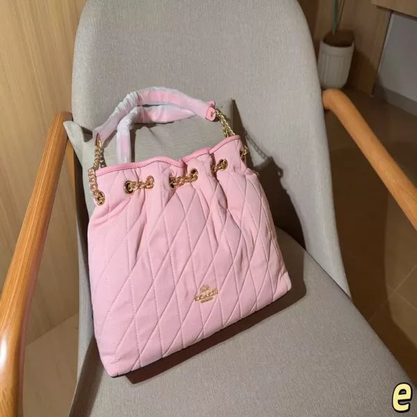 코치 데님 포인트 체인 겨드랑이 가방