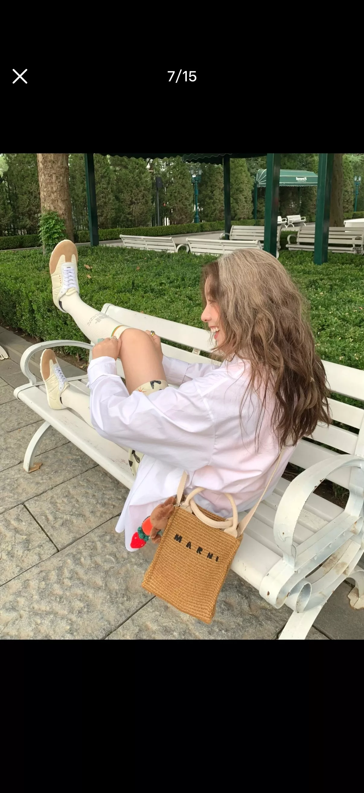 마르니 라피아 스타일 폰 수납 가방 상세 이미지 11