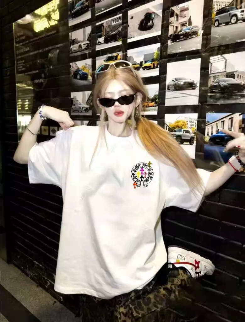 크롬하츠 컬러 프린트 로고 코튼 티 상세 이미지 13