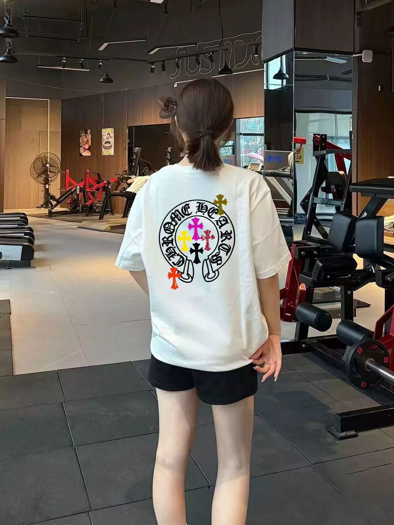 크롬하츠 컬러 프린트 로고 코튼 티 상세 이미지 12